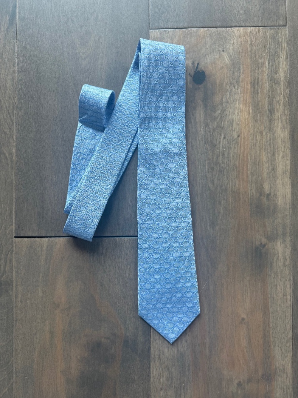 New Men's Light Blue Gucci Tie - Picture 1 of 3